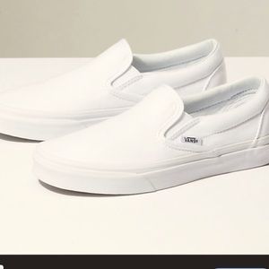 White Slip on Vans
